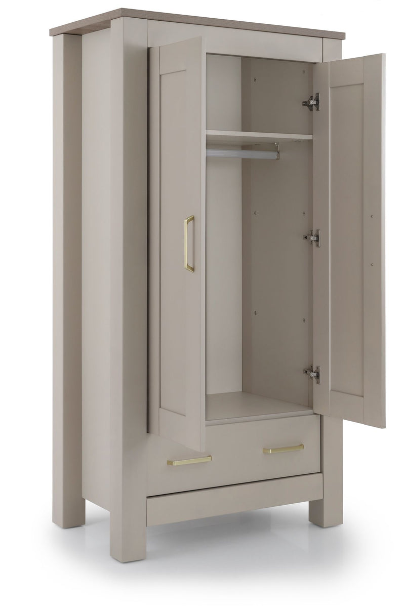 DAMAGED BabyStyle Charnwood Bordeaux Wardrobe - Oatmeal (COLLECTION OR LOCAL DELIVERY)