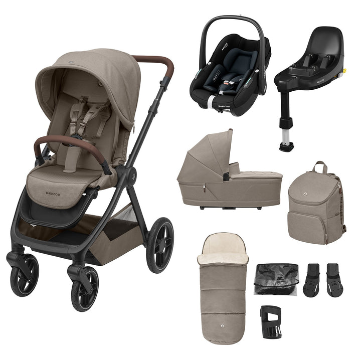 Maxi Cosi Oxford 9 Piece Bundle with Pebble S Car Seat & Isofix Base