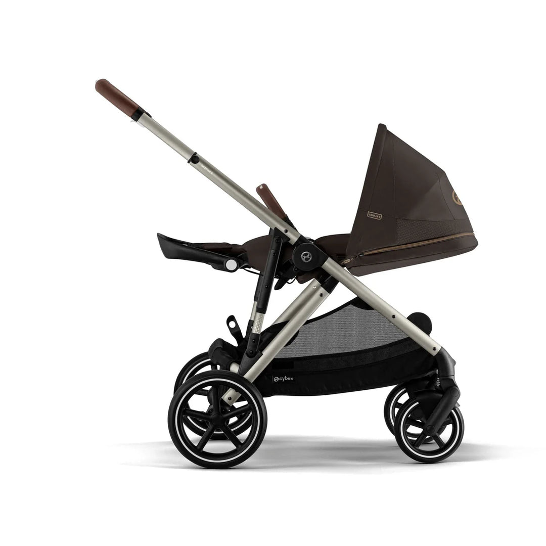 Cybex Gazelle S Cloud G Travel System Inc Gold Footmuff - Taupe/Chocolate Brown
