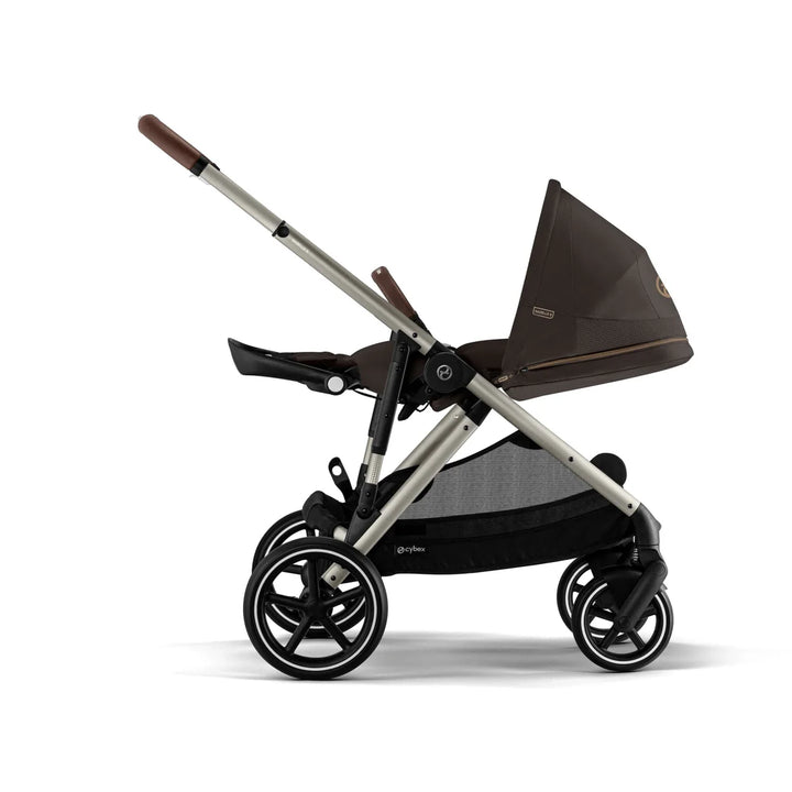 Cybex Gazelle S Cloud G Travel System Inc Gold Footmuff - Taupe/Chocolate Brown