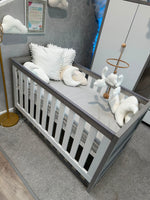 EX DISPLAY Tutti Bambini Modena 2 Piece Cot Bed & Drawers - Grey/White COLLECTION OR LOCAL DELIVERY ONLY