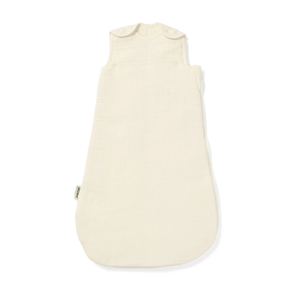 The Little Green Sheep Organic Muslin Baby Sleeping Bag in Ecru - 2.5 Tog