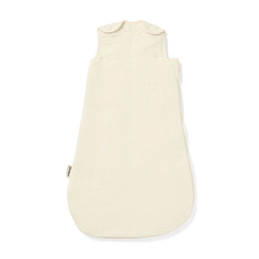 The Little Green Sheep Organic Muslin Baby Sleeping Bag in Ecru - 2.5 Tog