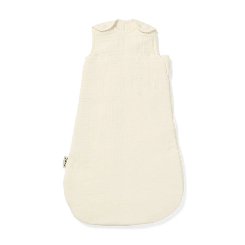 The Little Green Sheep Organic Muslin Baby Sleeping Bag in Ecru - 2.5 Tog