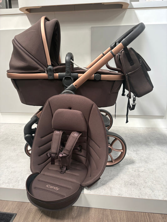 EX DISPLAY iCandy Peach 8 Pushchair + Carrycot - Pecan