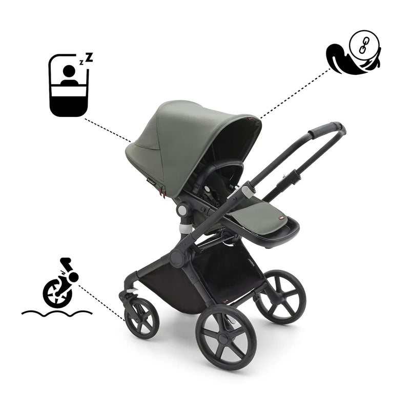 Bugaboo Fox Cub Complete Pushchair + Carrycot - Forest Green