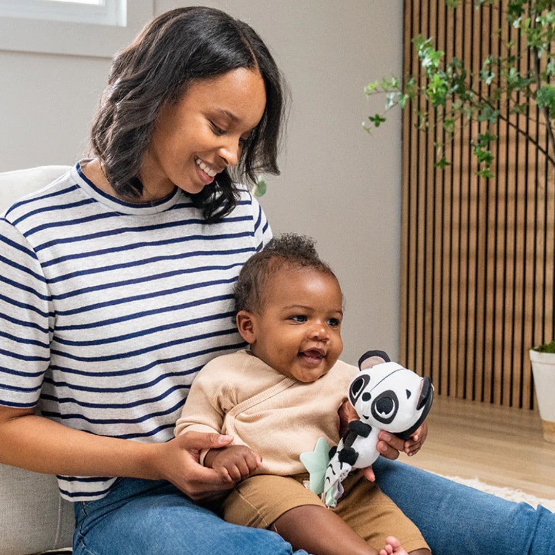 Tiny Love Panda Take Along Rattle Toy - Black & White