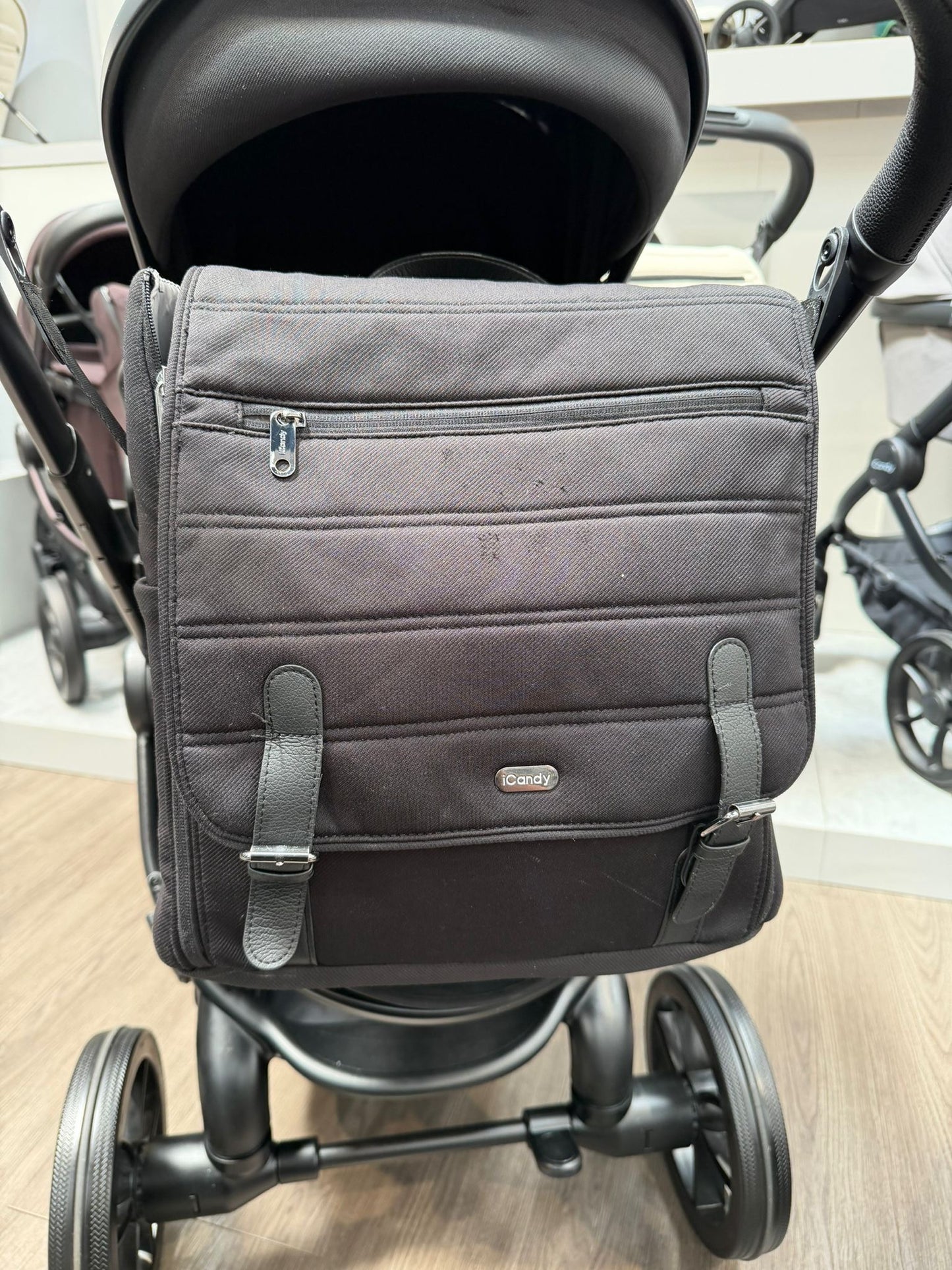 PRE LOVED iCandy Peach 7 Double Pushchair Bundle - Jet/Black