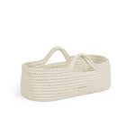 Ickle Bubba Nova Crochet Moses Basket + White Stand - Cloud