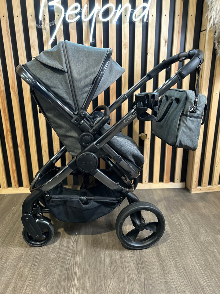 PRE LOVED iCandy Peach 6 Travel System - Dark Grey Twill