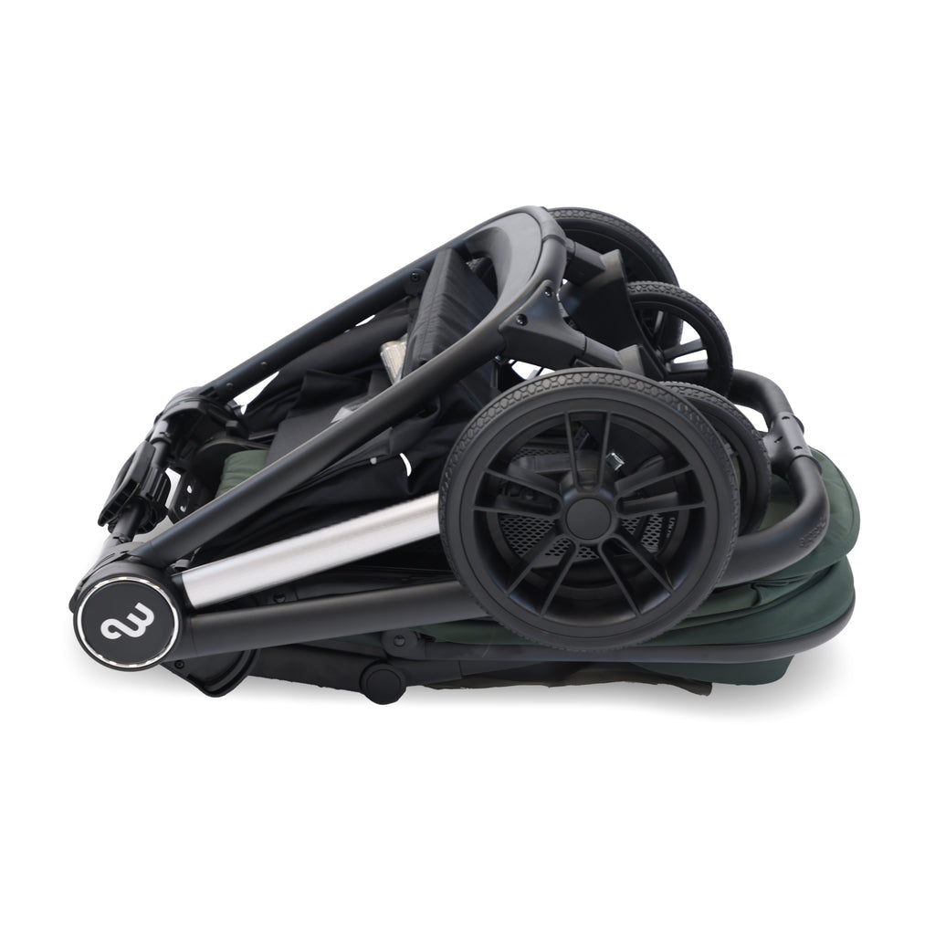 My Babiie MB450i 3in1 Travel System with Rotating Car Seat + Base - Forest Green