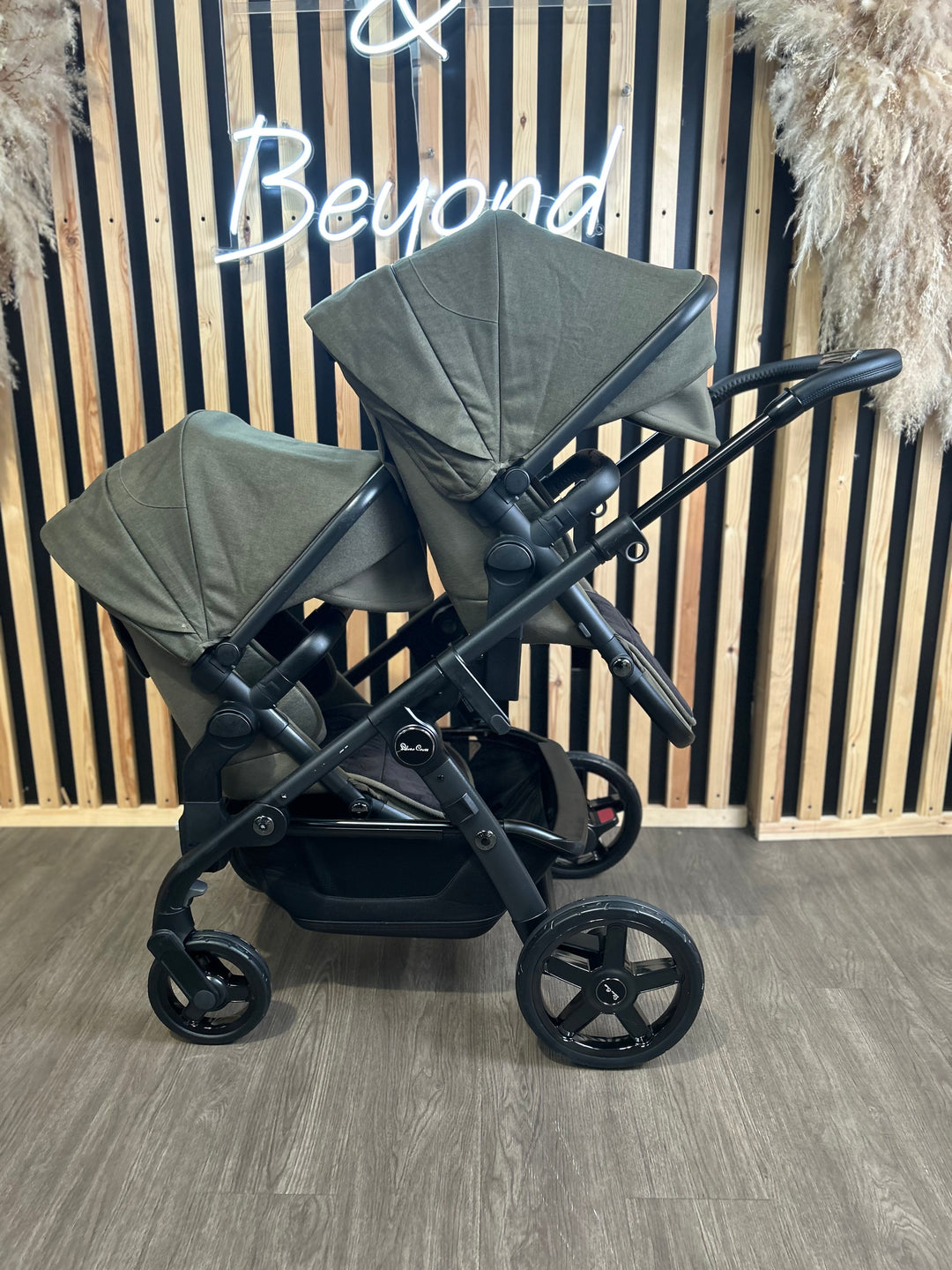 PRE LOVED Silver Cross Wave Twin Travel System - Cedar