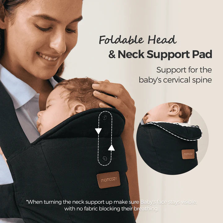 Momcozy Newborn Carrier WeeSnug 0-12m - Black