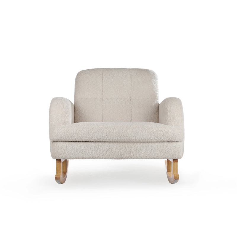 CuddleCo Etta Cuddle Nursing Chair & Foot stool - Boucle Mushroom