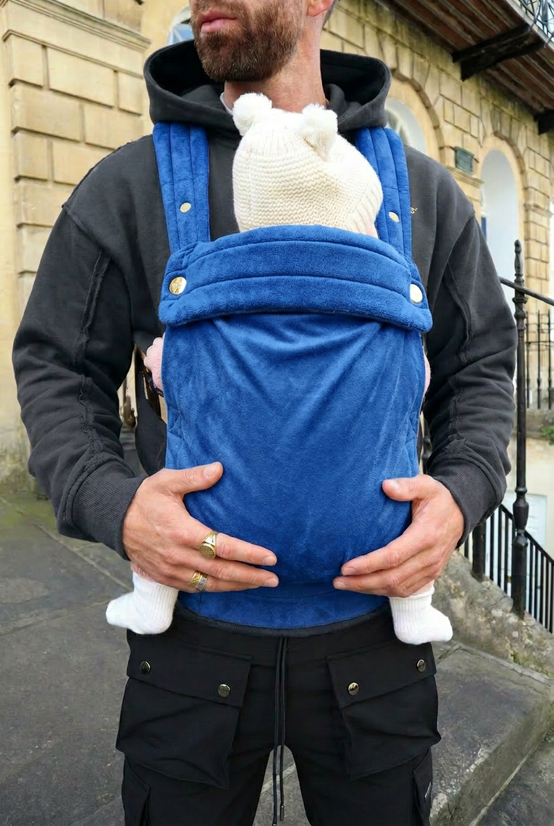 Bizzi Growin Velvet Baby Carrier - True Blue