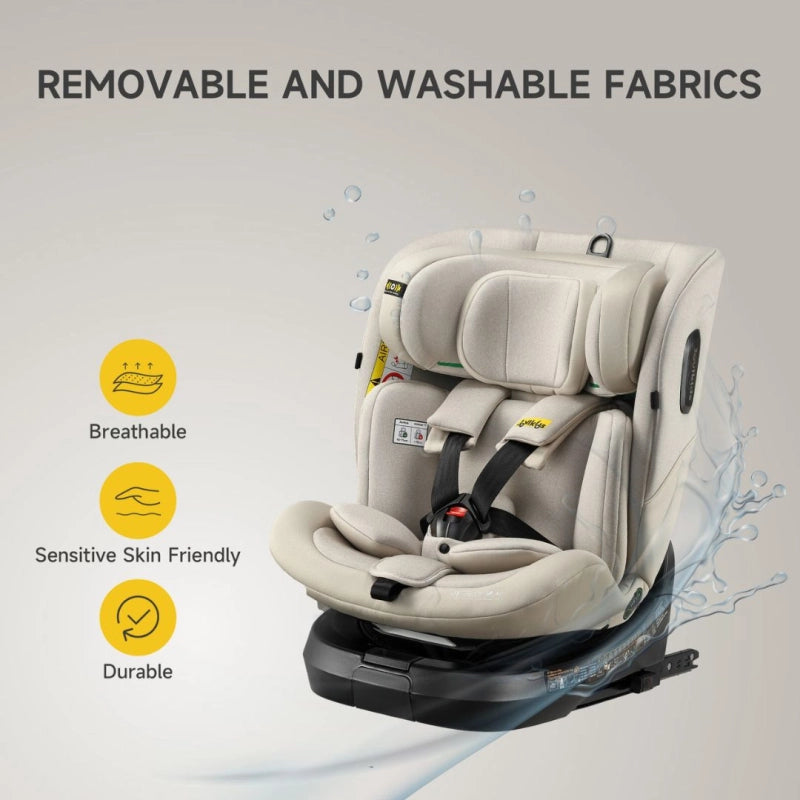 JoviKids Ranger TT 360 Spin All-Stage i-Size Car Seat – Milkstone