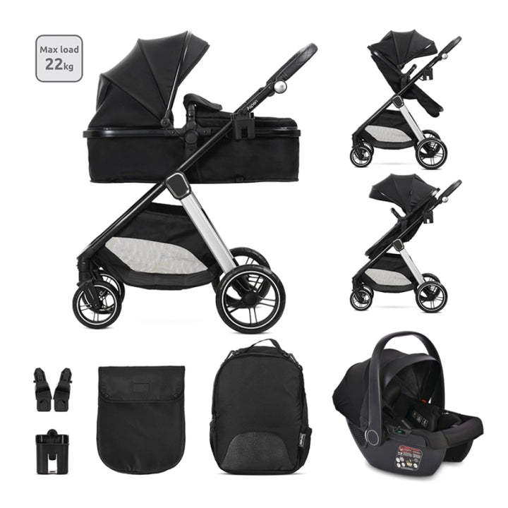 Lorelli Aspen 3in1 Travel System Inc Aria I Size Car Seat – Black