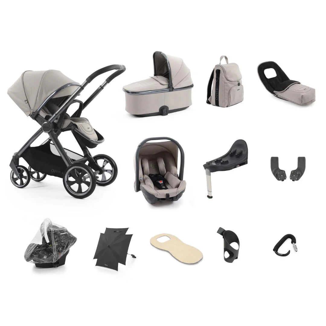 Oyster4 Travel System Bundle Inc Capsule Car Seat - Stone