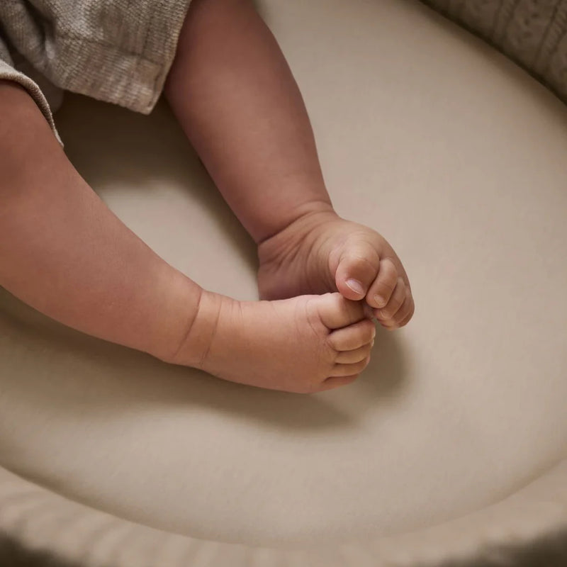 The Little Green Sheep Organic Moses Basket Fitted Sheets - Truffle