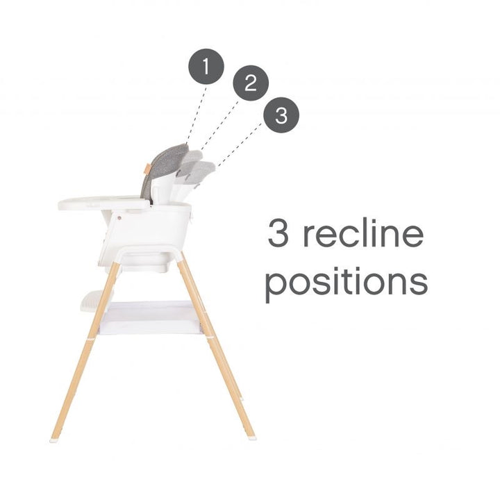 Tutti Bambini 2in1 Nova Highchair/Rocker Bundle-Oak/White