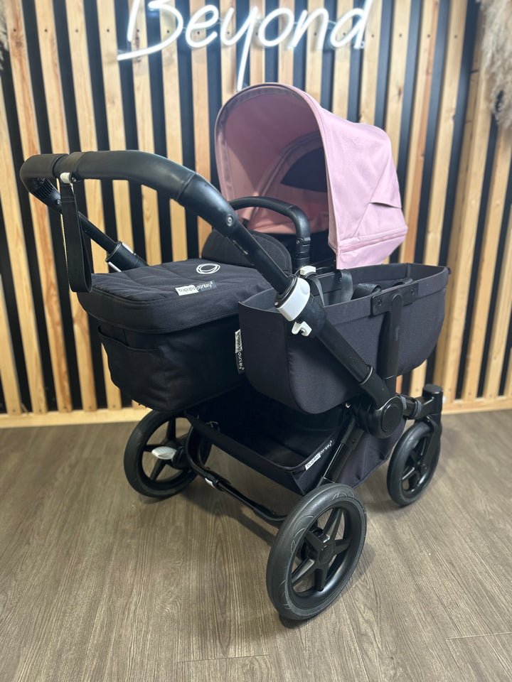 PRE LOVED Bugaboo Donkey3 Mono Pushchair Bundle - Midnight Black/Morning Pink