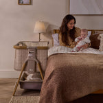 Tutti Bambini Cozee Sense Bedside Crib - Toasted Oak/Sand