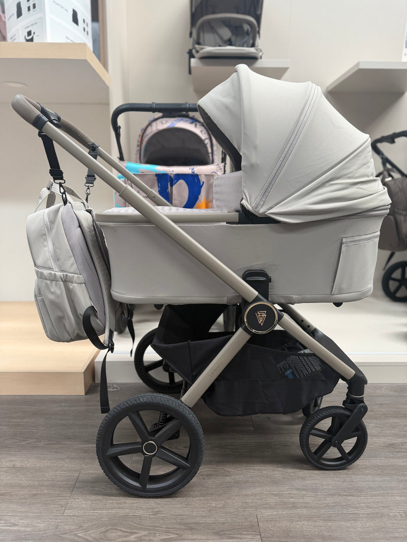EX DISPLAY Venicci Upline3 Pram, Pushchair + Accessories - Pebble