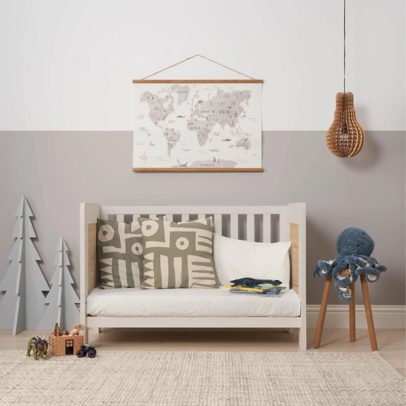 Tutti Bambini Alba Mini Cot Bed - White Sand & Distressed Oak