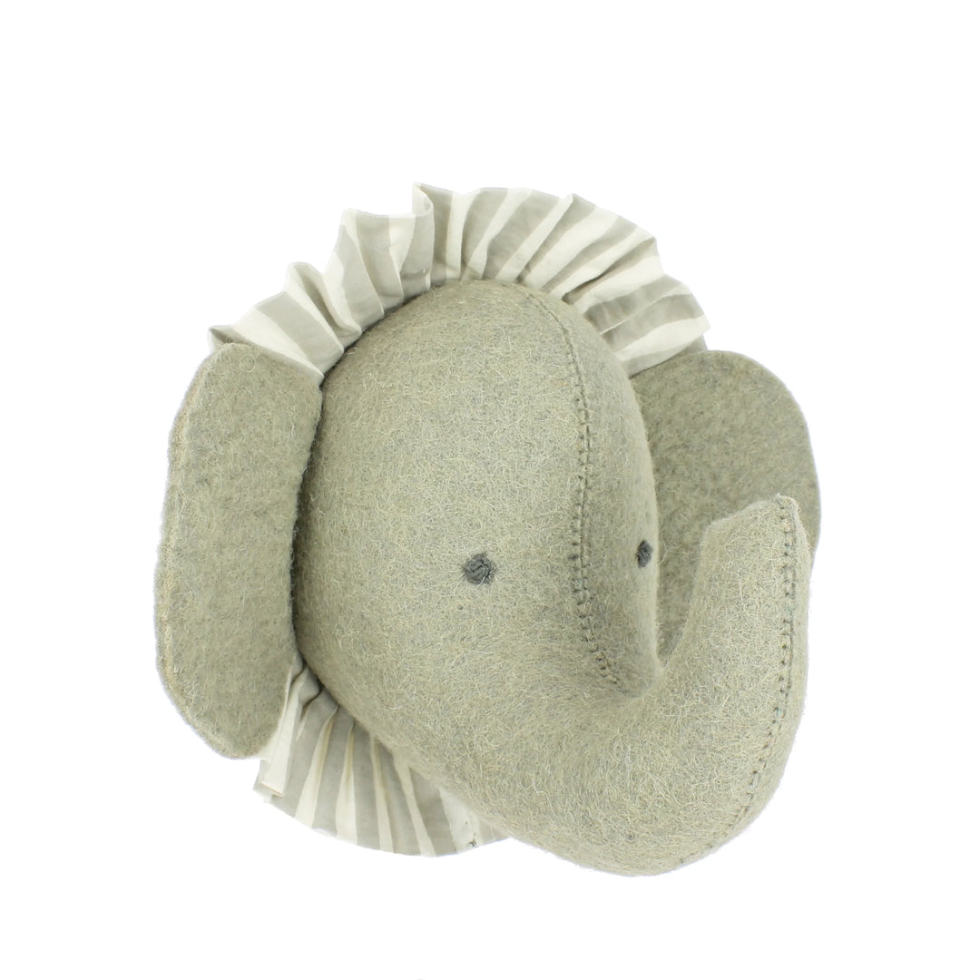 Fiona Walker Elephant with Vintage Ruff Head Mini - Grey
