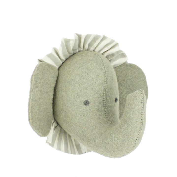 Fiona Walker Elephant with Vintage Ruff Head Mini - Grey
