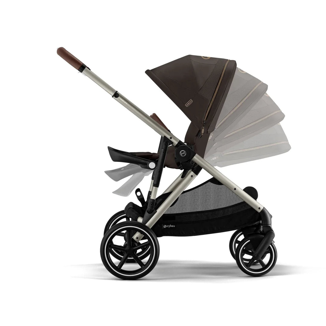 Cybex Gazelle S Cloud G Travel System Inc Gold Footmuff - Taupe/Chocolate Brown