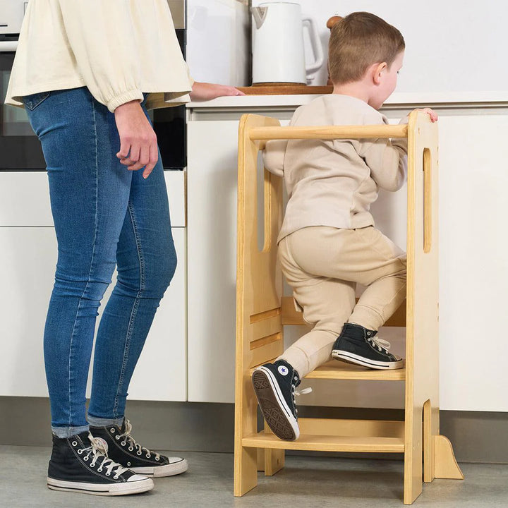 Tutti Bambini Helping Hands Montessori Toddler Learning Tower - Natural