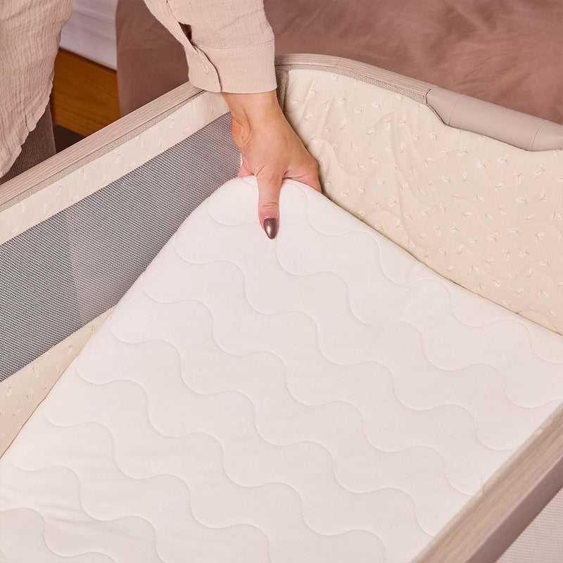Tutti Bambini Cozee Air 2 Bedside Crib - Soft Walnut/Cocoa