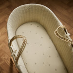 The Little Green Sheep Organic Moses Basket Fitted Sheets - Floral