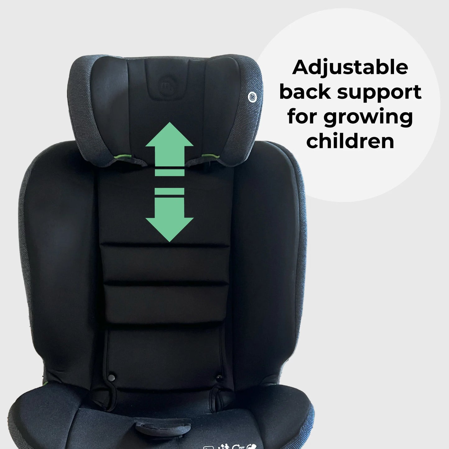 My Babiie MBCS200 Spin R129 Car Seat with Top Tether - Black