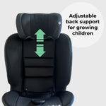 My Babiie MBCS200 Spin R129 Car Seat with Top Tether - Black