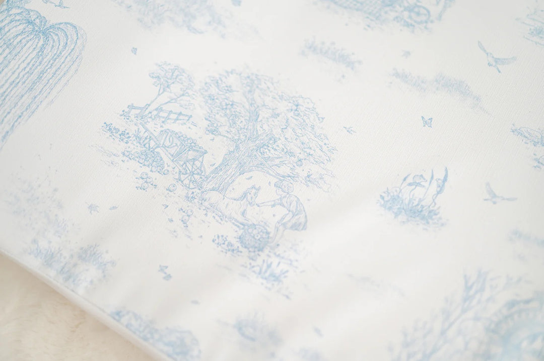 The Gilded Bird Spring Toile Blue Wedge Mat