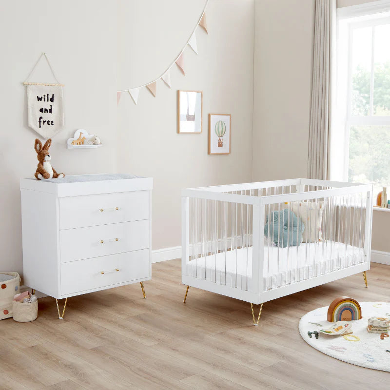 Babymore Kimi XL Acrylic 2 Piece Nursery Room Set