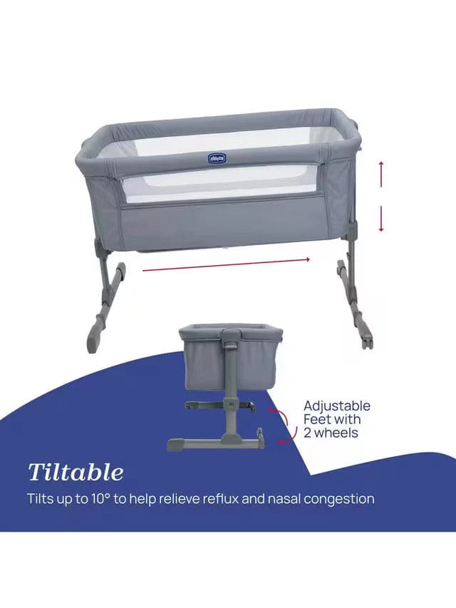 Chicco Next2Me Essential Bedside Crib - Stone
