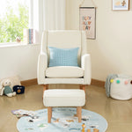 Babymore Ida Nursing Chair with Footstool – Bouclé