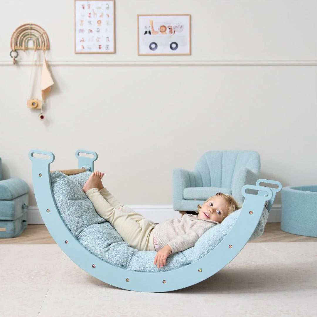 Tutti Scala Montessori Pikler Play Arch & Cushion - Ocean Stone