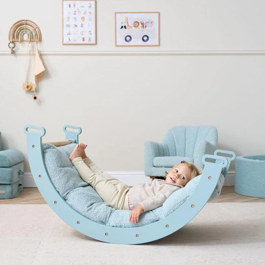 Tutti Scala Montessori Pikler Play Arch & Cushion - Ocean Stone