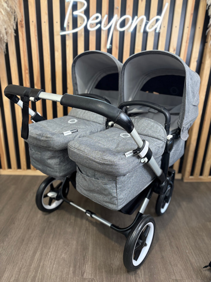 PRE LOVED Bugaboo Donkey3 Twin Pushchair - Grey Melange
