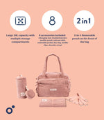 Doomoo Corduroy Soft Changing Bag - Pink