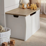 CuddleCo Clara Storage Box - White & Ash