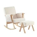 Bebe & Beyond Storyteller Nursing Chair & Stool – Off White Teddy Boucle