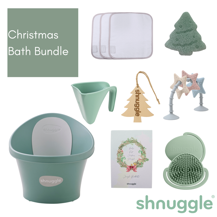 Shnuggle Limited Edition Christmas Bath Bundle – Eucalyptus