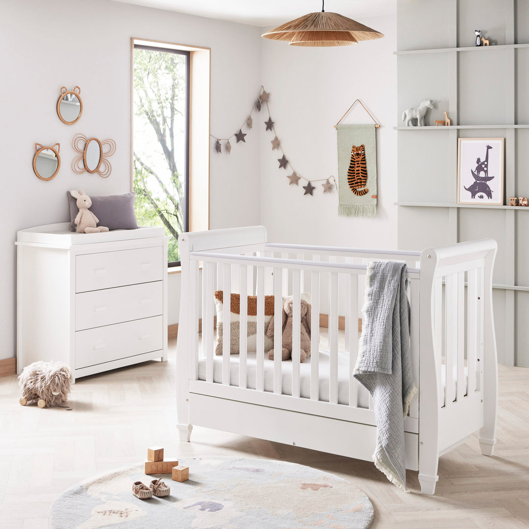 Babymore Eva 3 Piece Nursery Room Set – White