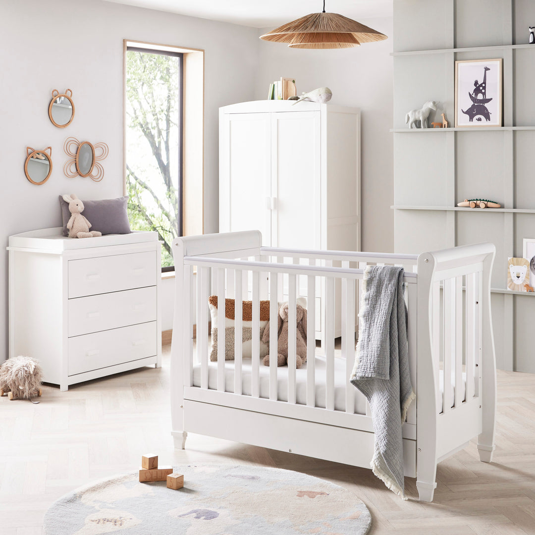 Babymore Eva 3 Piece Nursery Room Set – White