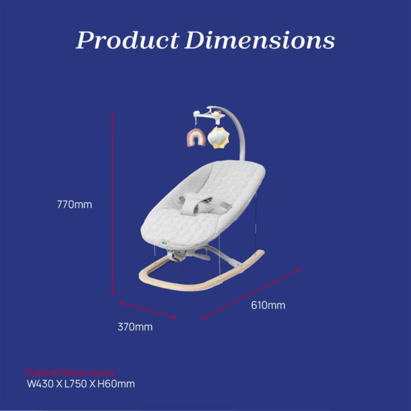 EX DISPLAY Chicco Zen Wave Rocker – Wooden Grey